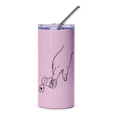 Cute Pink Tumbler with Stainless Steel Straw product